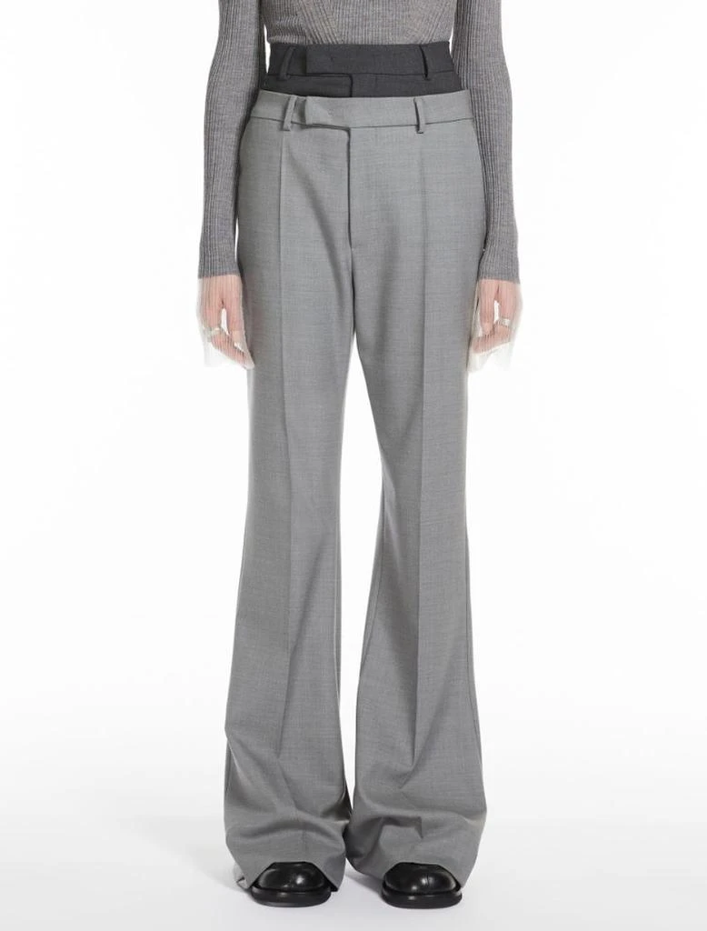 Max Mara Flared trousers with a branded double belt 1