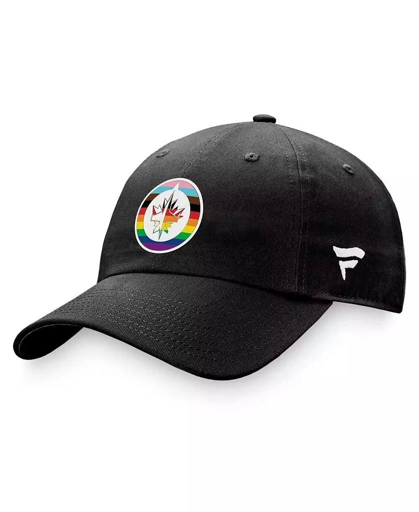 Fanatics Men's Black Winnipeg Jets Team Logo Pride Adjustable Hat 1