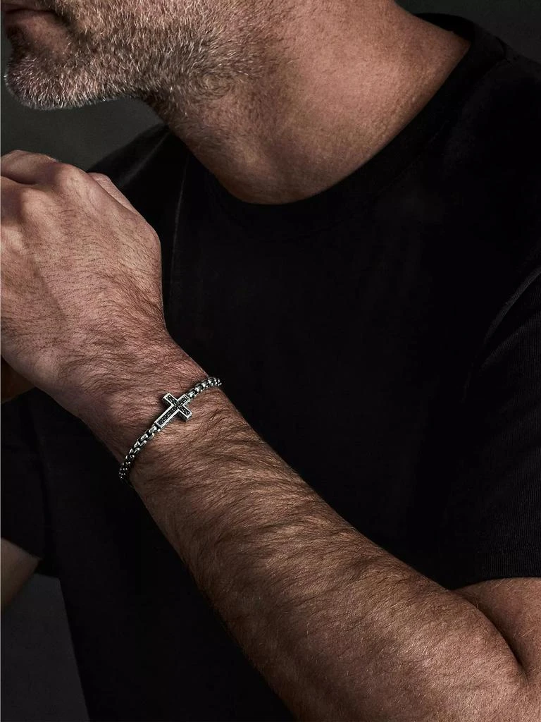 David Yurman Pavé Cross Bracelet in Sterling Silver 3