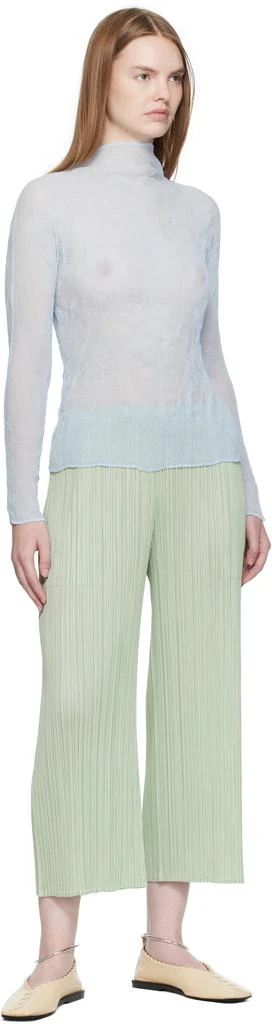 Issey Miyake Blue Chiffon Twist 3 Top 4