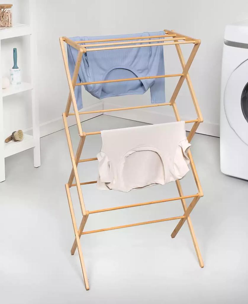 Honey Can Do Compact and Collapsible Bamboo Clothes Drying Rack