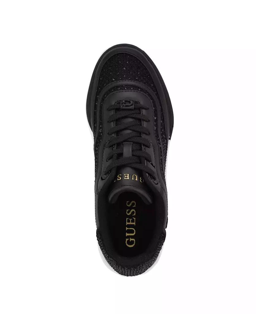 GUESS Women's Pritie Quattro Rhinestone Lace-Up Sneakers 4