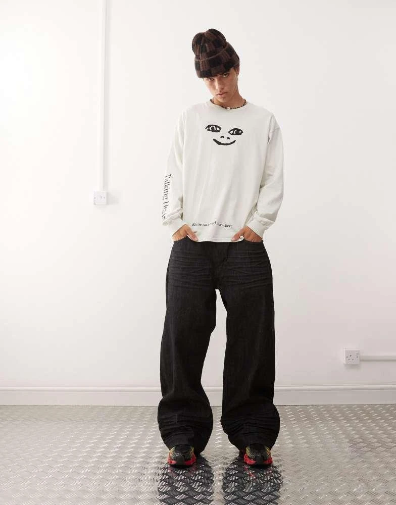 Cheap Monday Cheap Monday Looser baggy jeans in black rinse wash 1