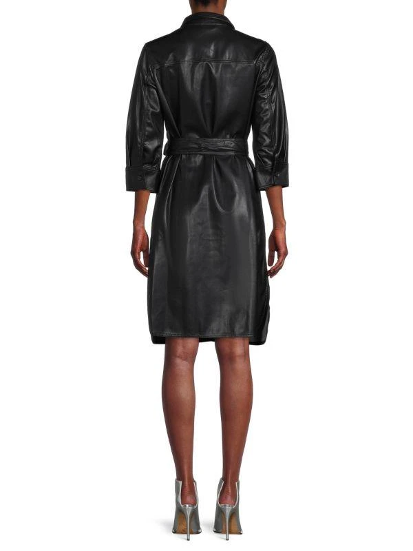 green emerald velvet dress Faux Leather Wrap Dress – Stile by Per Lei main image 0