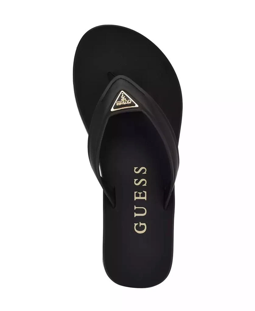 GUESS Women's Candry Triangle Logo Eva Thong Flip Flop Sandals 4