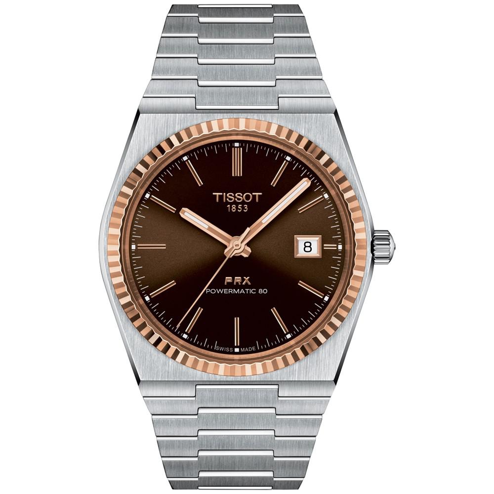 Tissot Men's PRX Powermatic 80 Automatic 18K Gold Stainless Steel Bracelet Watch 40mm