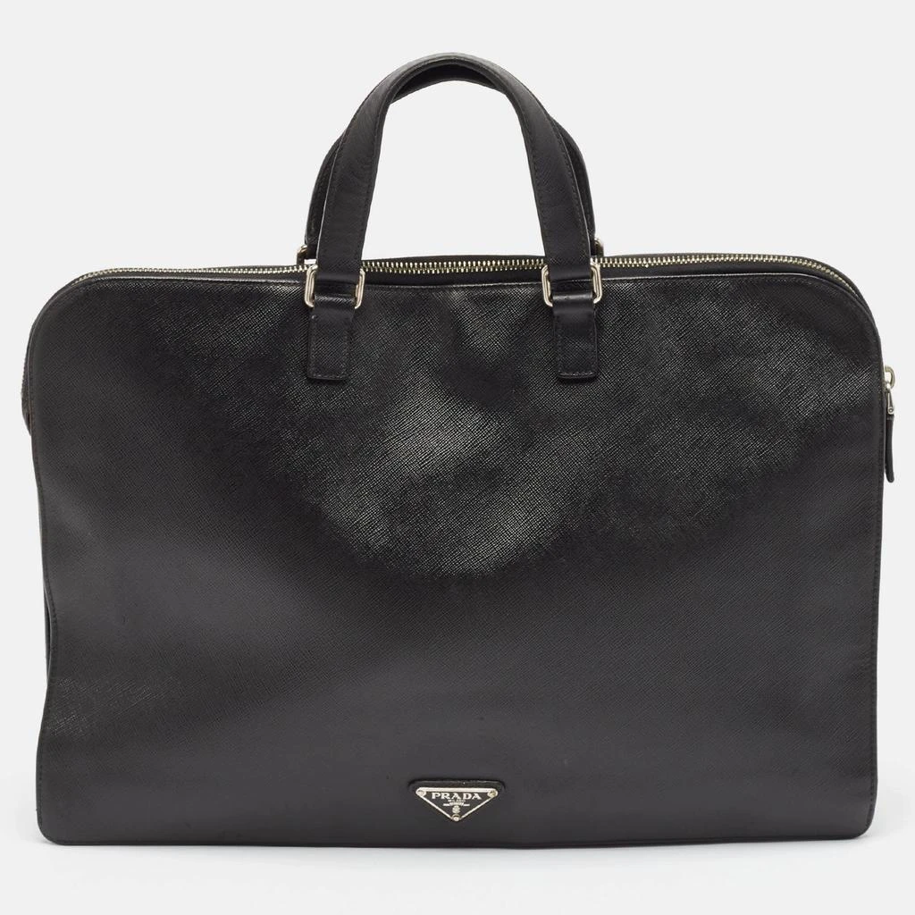 Prada Prada Black Saffiano Leather Briefcase Laptop Bag 1
