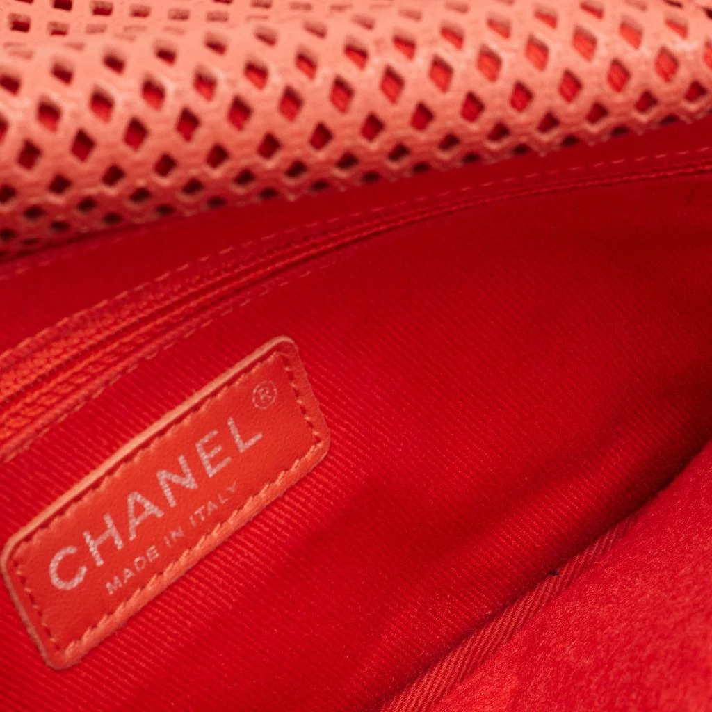 Chanel Chanel Red Perforated Leather Small Up In The Air Flap Bag 11