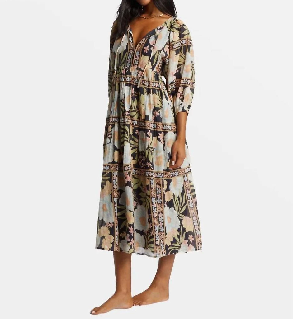 Billabong Lost Cove Midi Dress In Black Sands 2