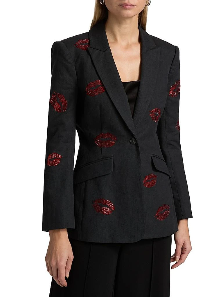 Cinq à Sept Cheyenne Kissing Booth Denim Blazer 3