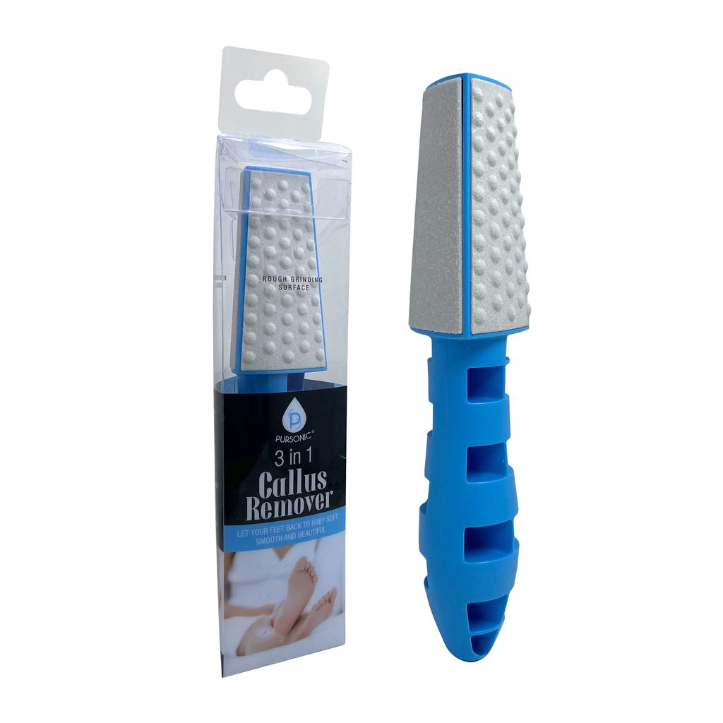 PURSONIC Pursonic 3 in 1 Callus Remover, Equipped With 3 Different Grinding Surfaces, Non Slip Handle and Easy To Operate