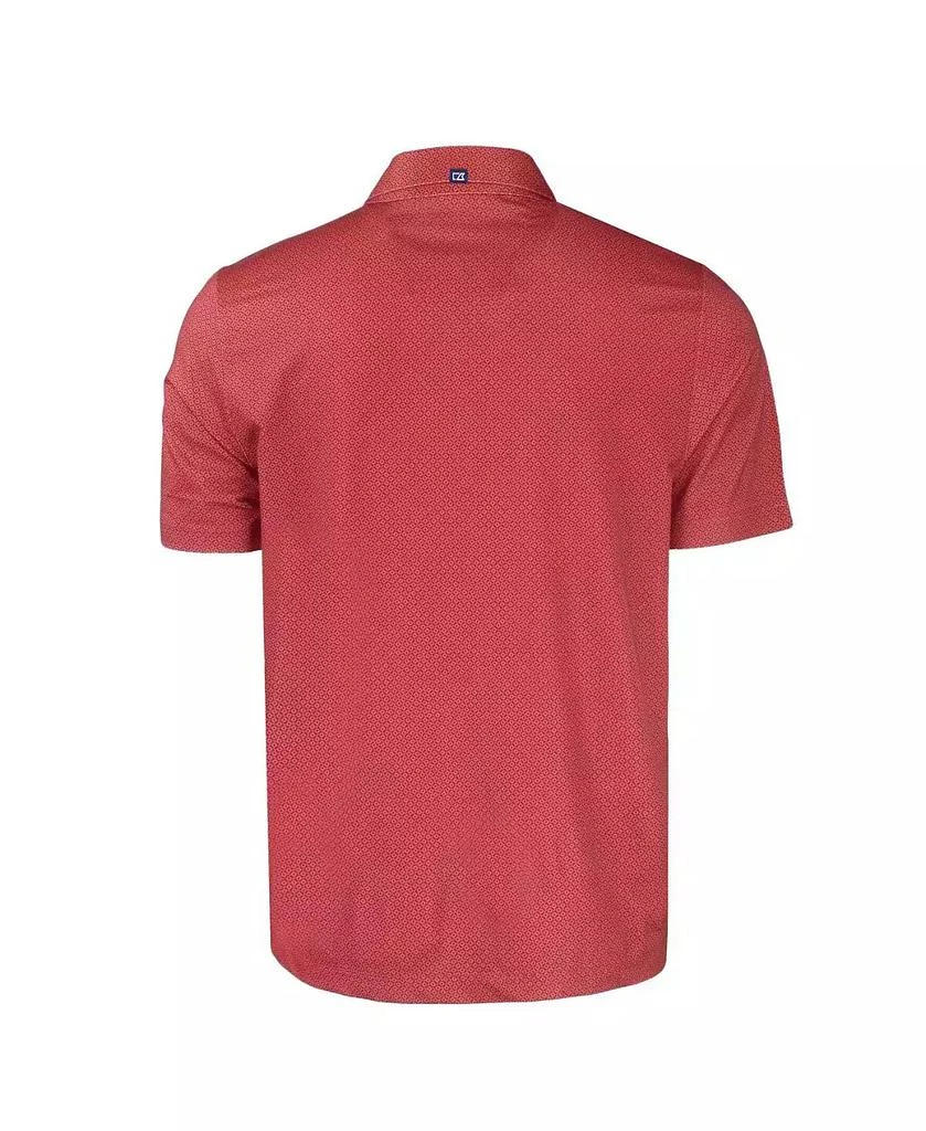 Cutter & Buck Men's Red Houston Texans Americana Pike Eco Tonal Geo Print Stretch Polo 2