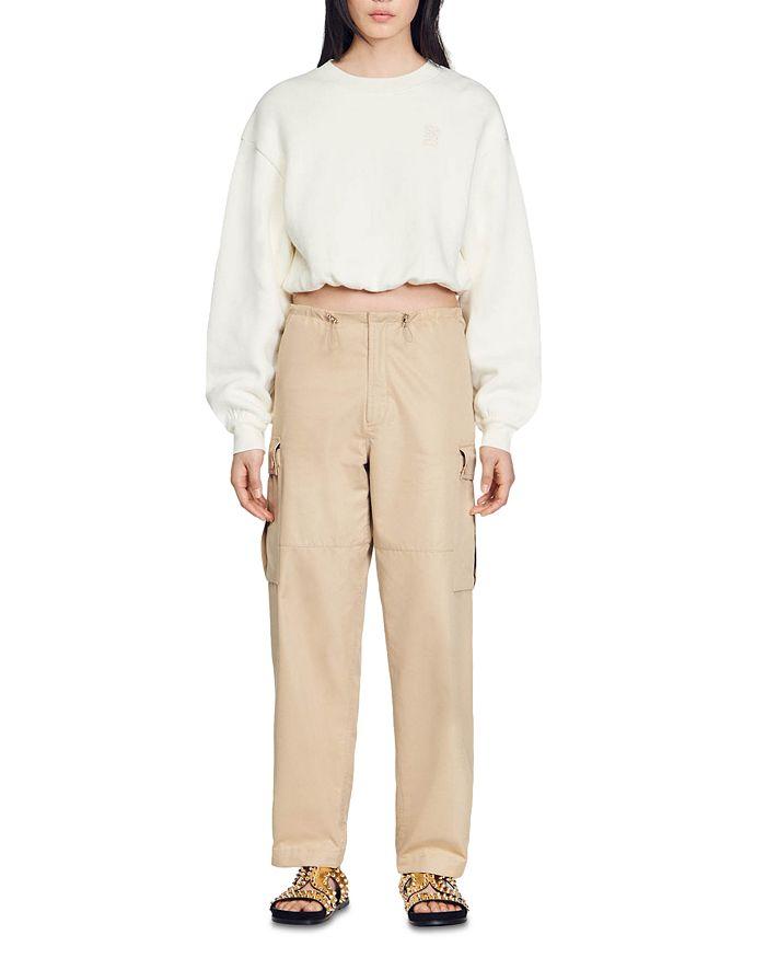 Sandro Jiya Cropped Sweatshirt