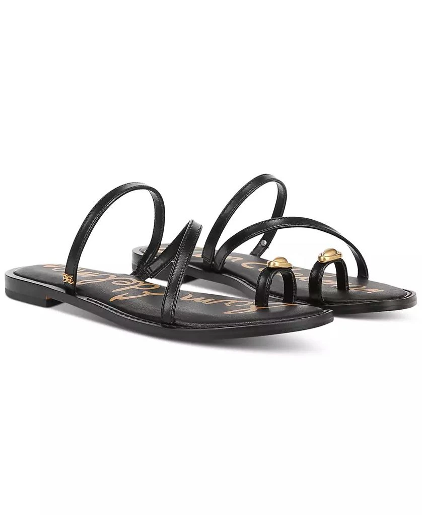 Sam Edelman Women's Marinea Flat Sandal – Slip-On Leather Sandals With Arch Support, Casual Open-Toe Footwear