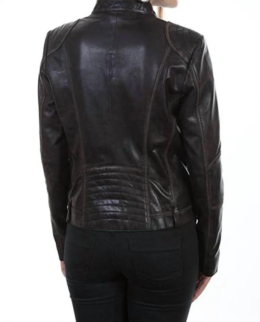 Scully Scully - Women's Vintage Lambskin Leather Jacket 2
