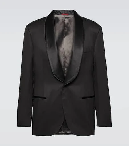Brunello Cucinelli Single-breasted silk tuxedo jacket 1