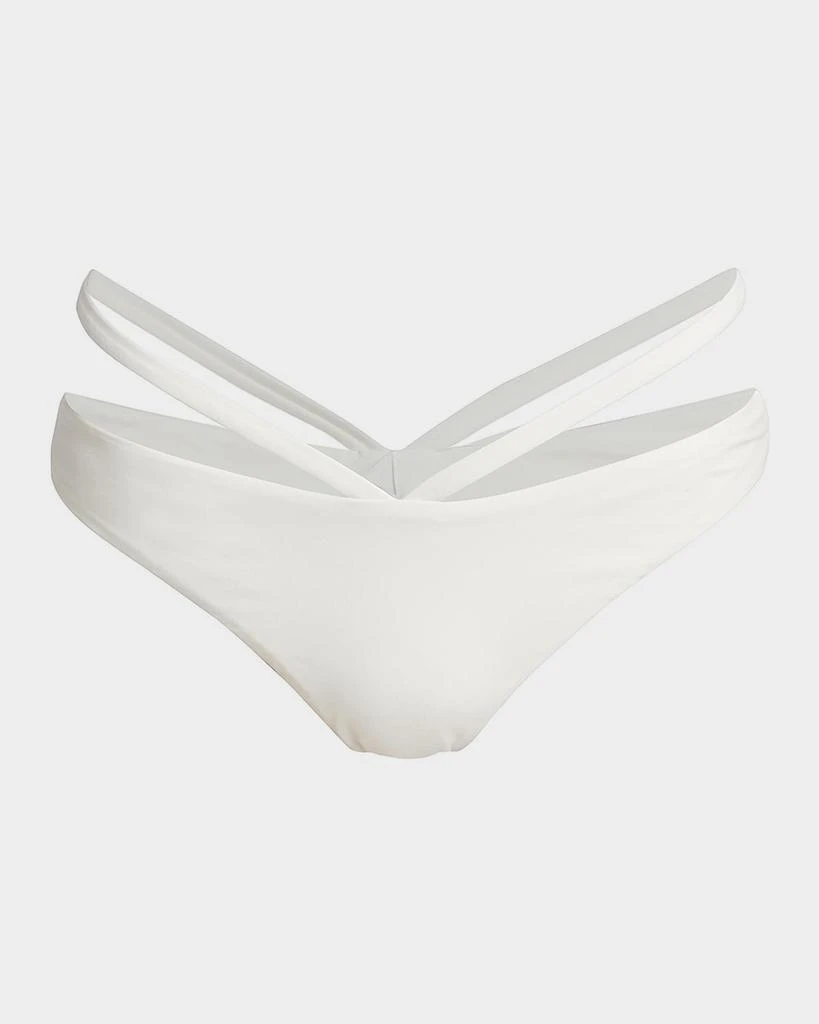 SIMKHAI Emmalynn Solid Strappy Bikini Bottoms