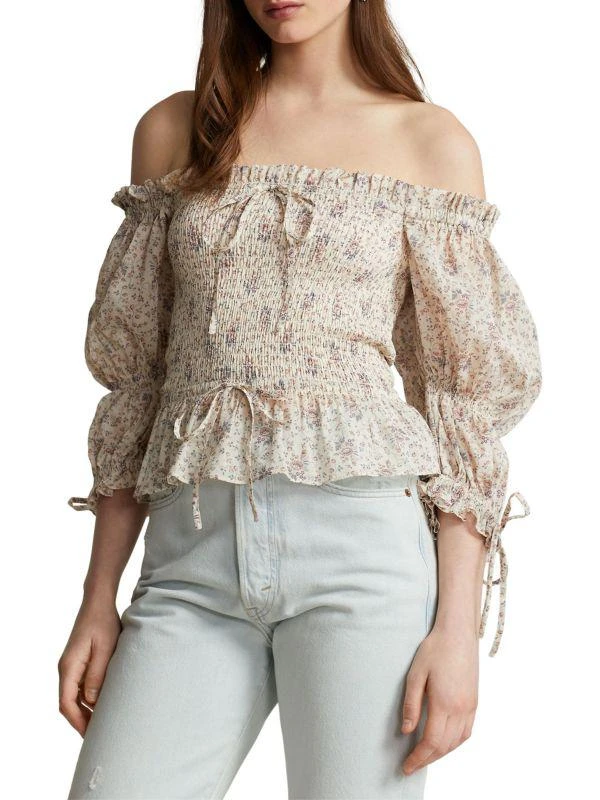 Ralph Lauren Liko Floral Smocked Blouse 1