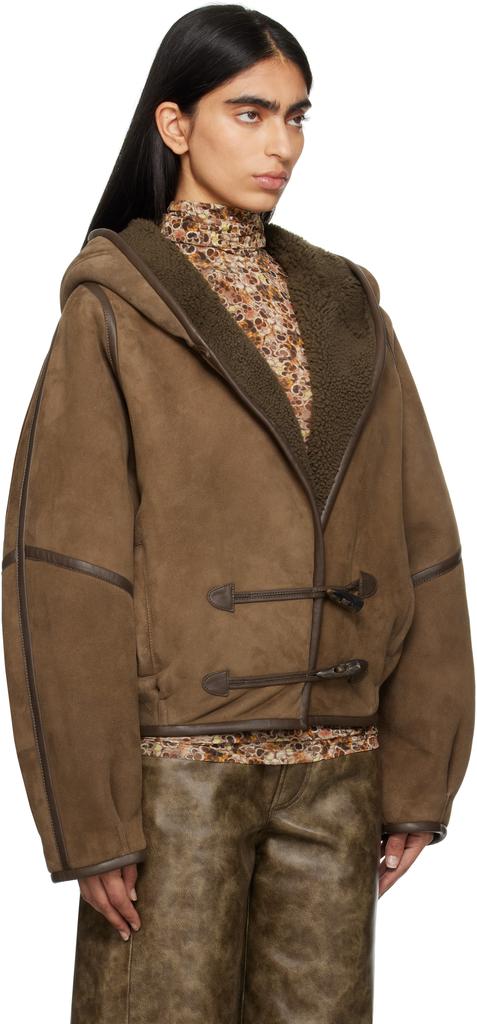 Isabel Marant Khaki Amiel Shearling Jacket