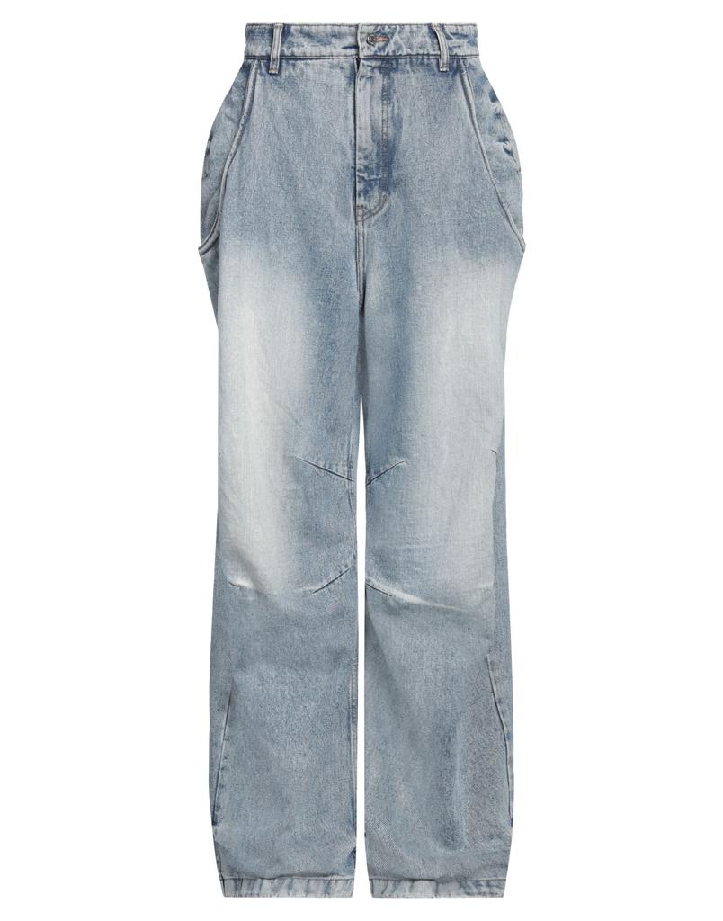 We11done Blue Washed Denim Cargo Pants - Pants - Free