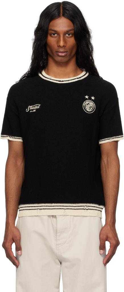 Shop Black Football Short Sleeve T-shirt on Sale at BeyondStyle