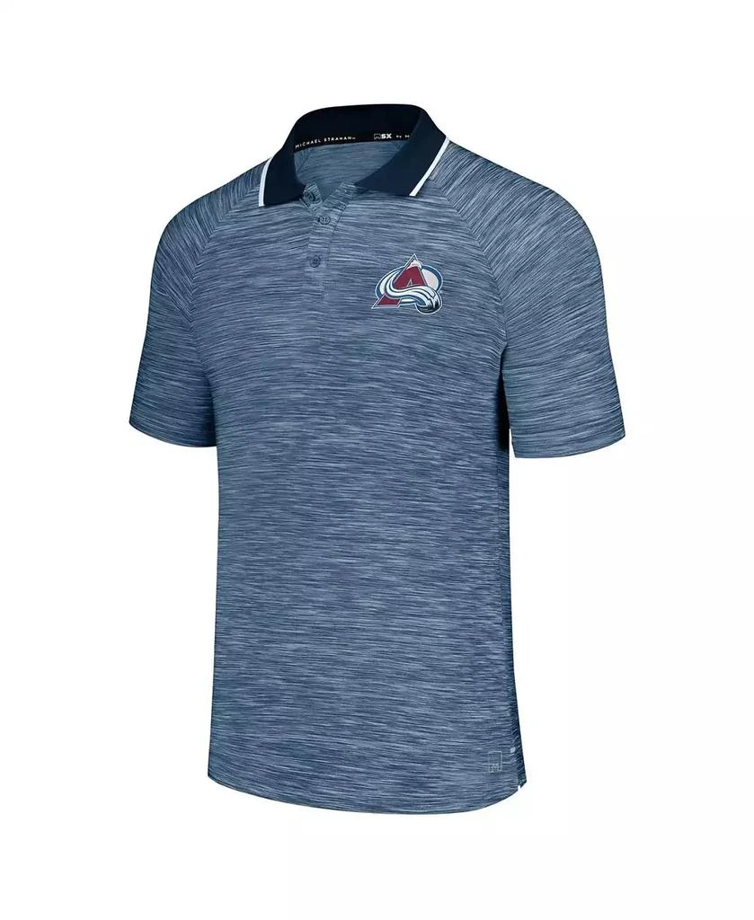 MSX by Michael Strahan Men's Navy Colorado Avalanche Strategy Raglan Polo Shirt 3