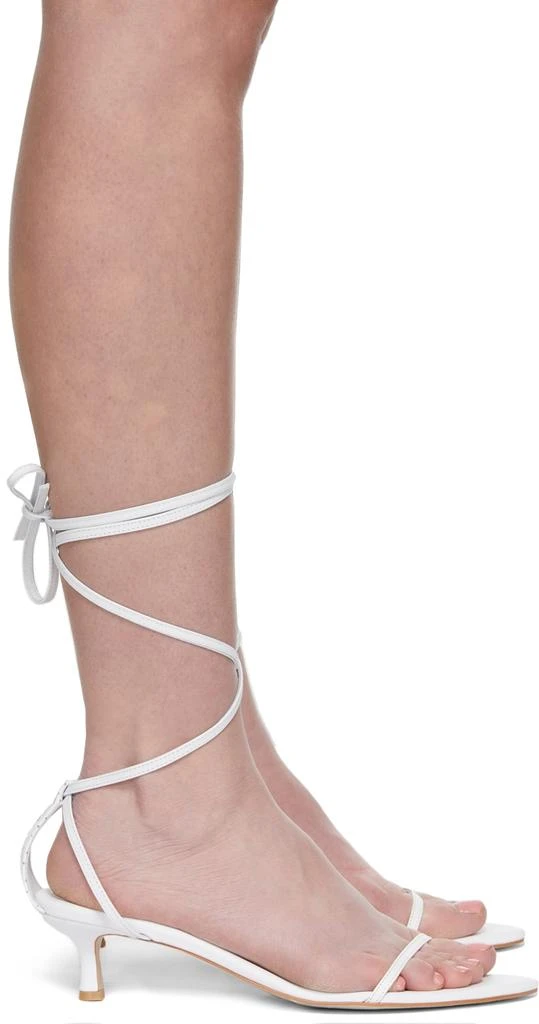 BONBOM White the VOLON Edition Lace-Up Heeled Sandals