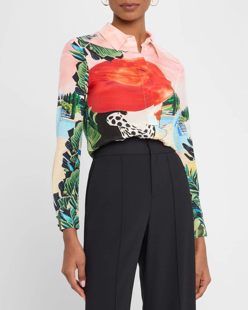 Alice + Olivia Palm Beach Willa Placket Top 4
