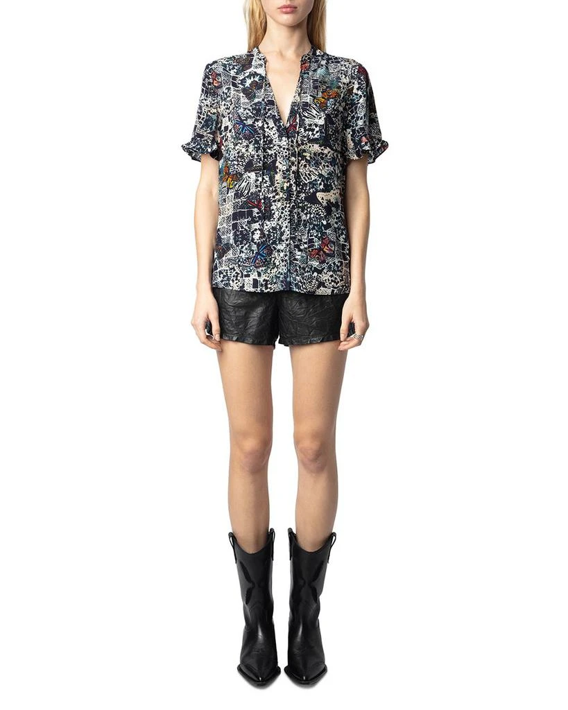 ZADIG & VOLTAIRE Tafiz Soft Butterfly Print Top 2