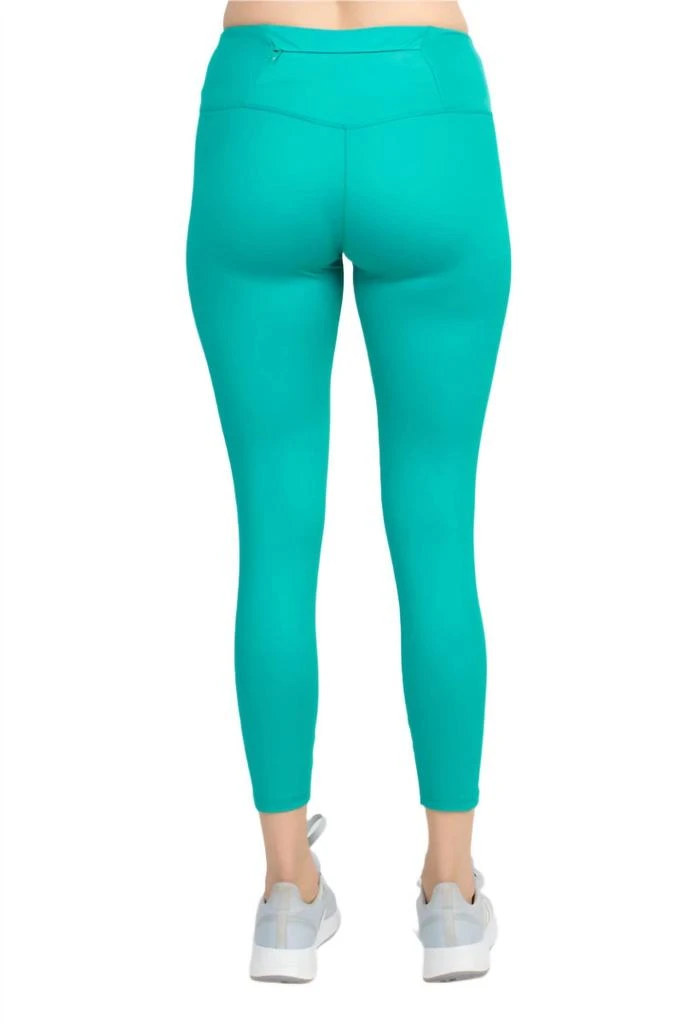 ac-tiv-ology Mid Waist Banded High Shine 7/8 Interlock Legging In Jade 3