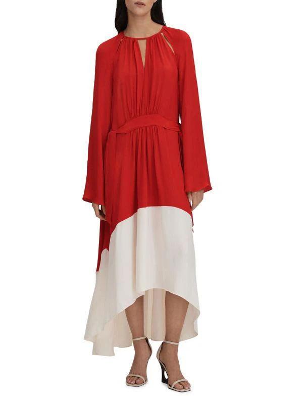 REISS Luella Two-Tone Jersey Midi-Dress 1