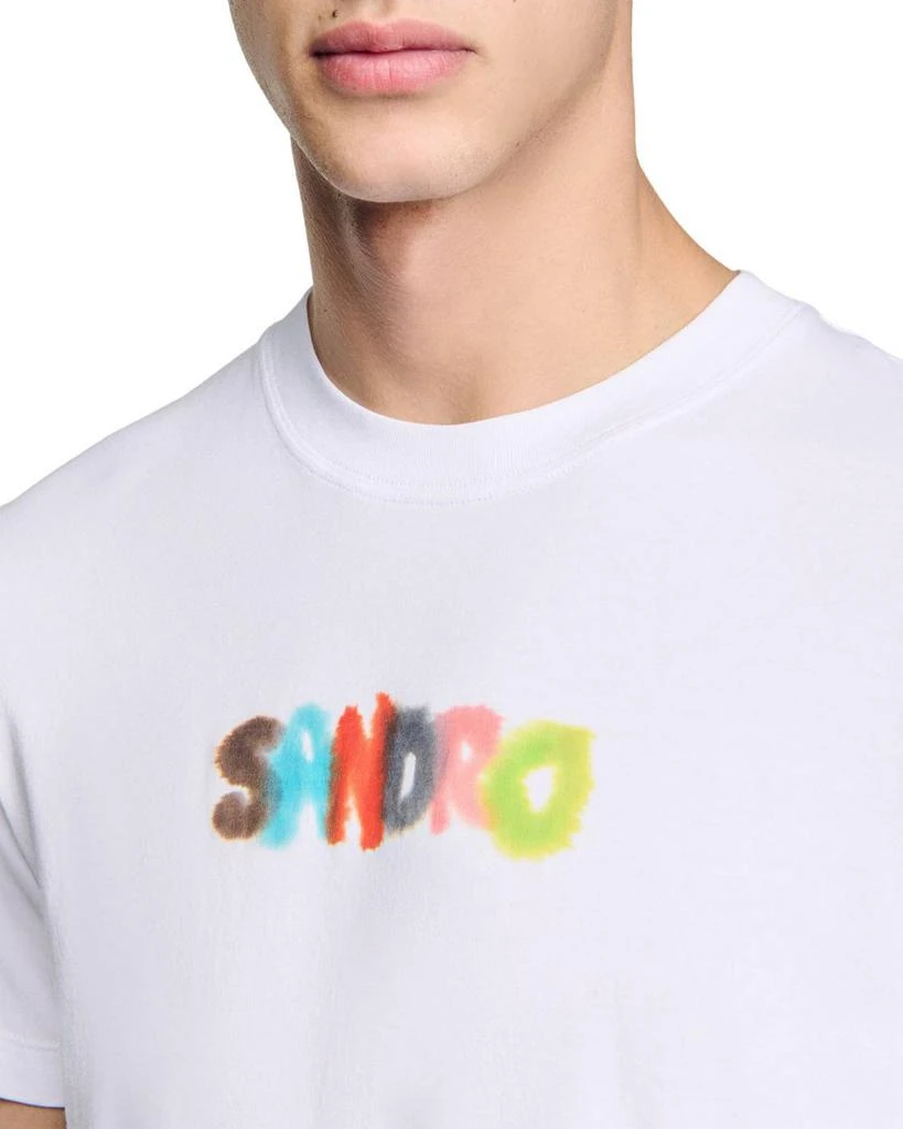 Sandro Arty Watercolor Logo Print Tee 5