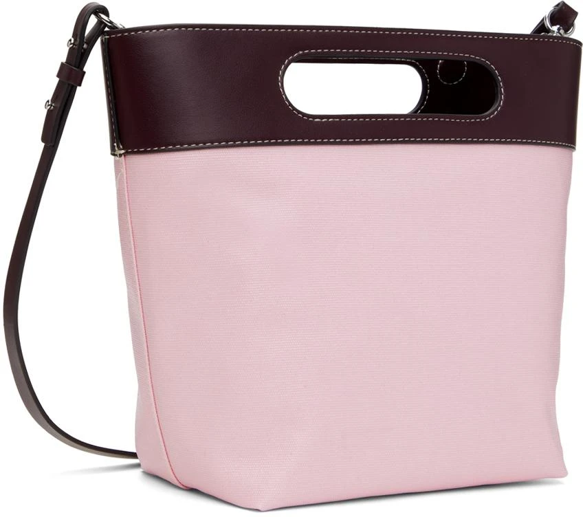 Ganni Pink Small Canvas Tote 3