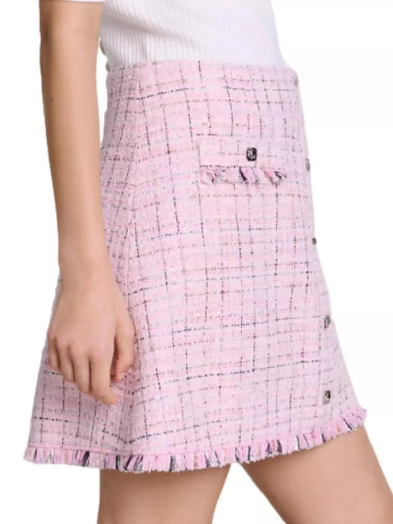 Maje Tweed Skirt with Belt 3