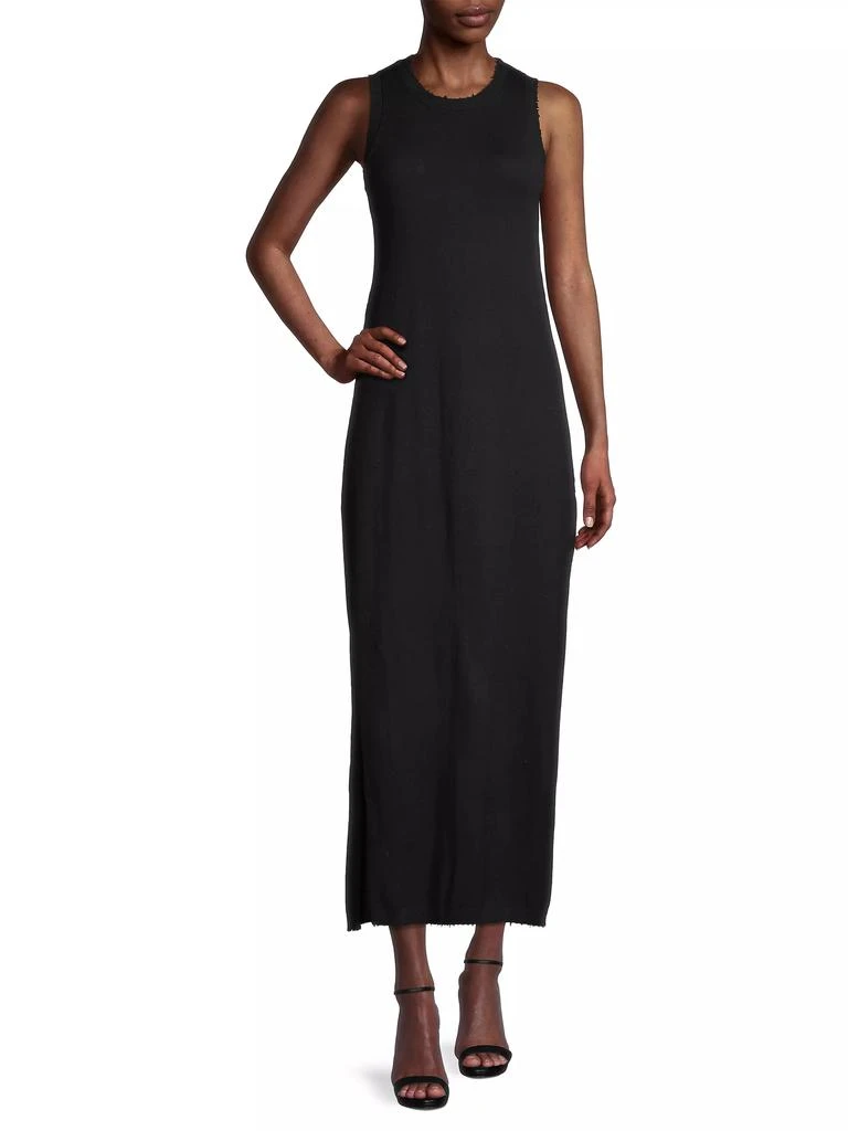 Minnie Rose Frayed-Edge Maxi-Dress 2