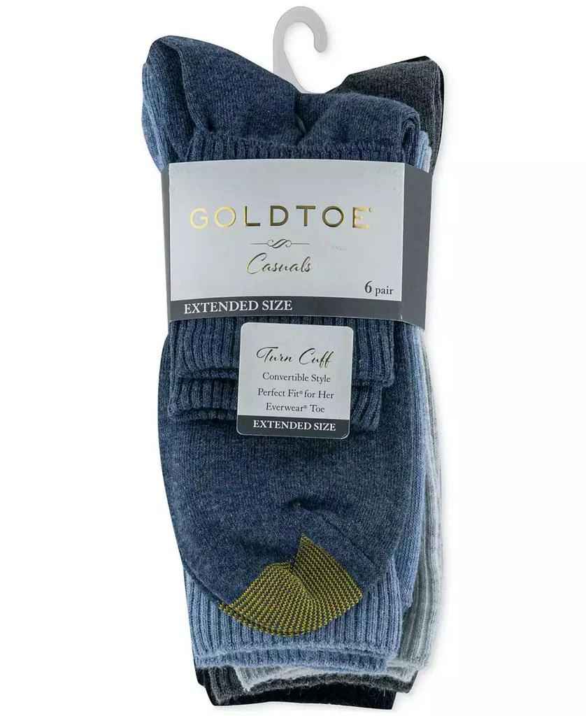 Gold Toe Women's 6-Pack Casual Turn Cuff Socks 4