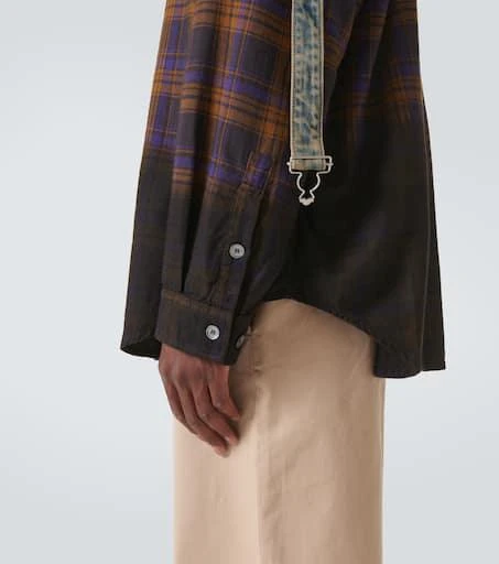 Acne Studios Paneled checked cotton flannel shirt 7