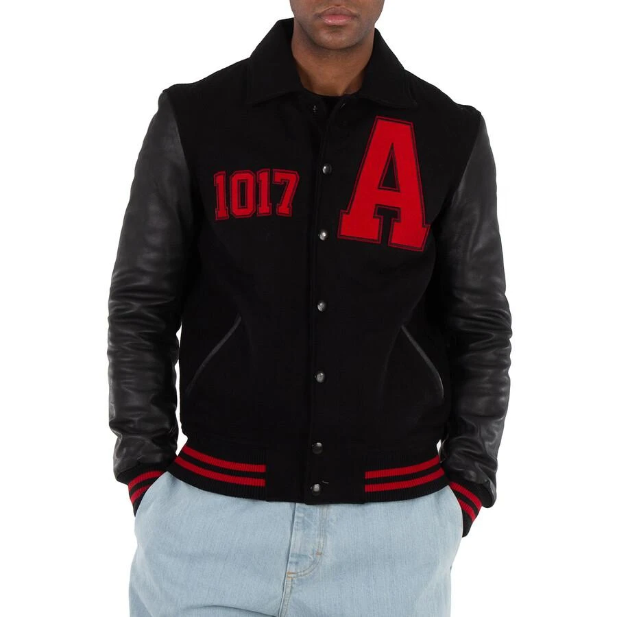 1017 ALYX 9SM Alyx Logo Print Varsity-Style Jacket In Black, Size X-Small 1