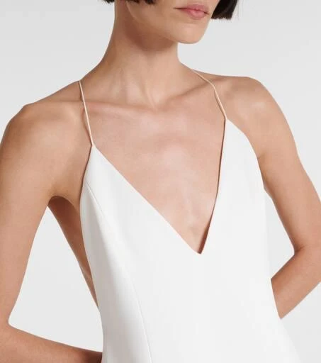 Khaite Nonya crêpe satin slip dress 4