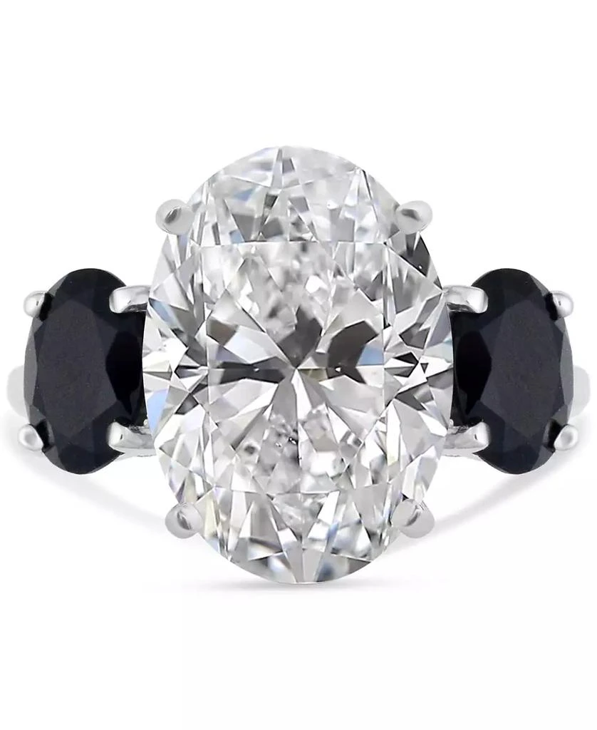 Macy
s White Quartz 4-3/4 ct. t.w. and Black Onyx 2-7 x 5mm Oval Statement Ring in Sterling Silver 3