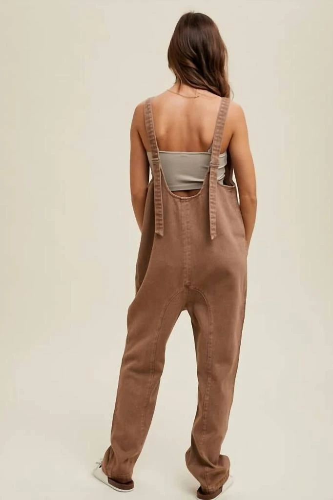 WISHLIST Wishlist - Cotton Open Back Denim Overalls 2