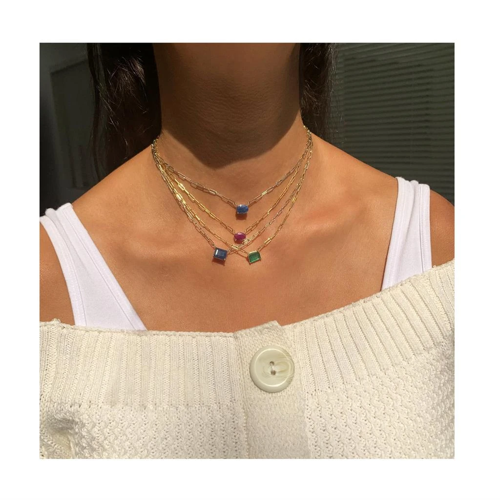 Sabrina Designs 14k Gold & Emerald Link Necklace 2