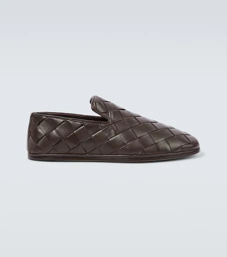 Shop Sunday Intrecciato leather slip-on shoes on Sale at - Main Image