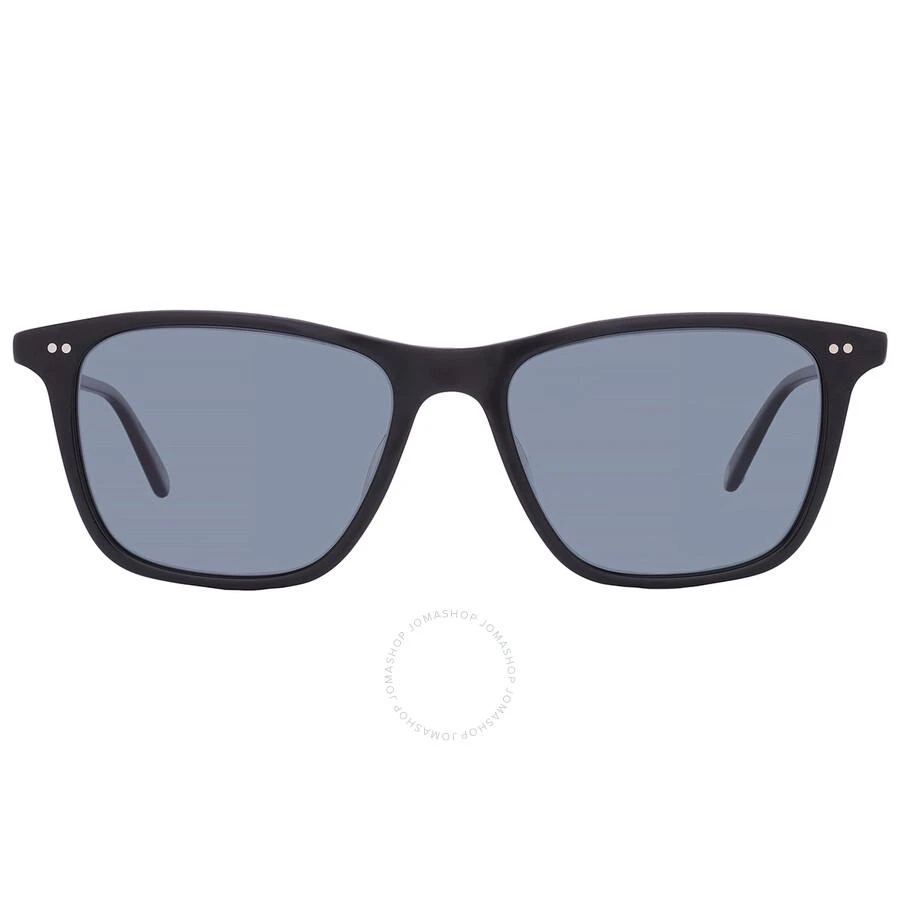 GARRETT LEIGHT HAYES SUN Pure Blue Smoke Polarized Square Sunglasses 2141 BK/PBS PLR 52 1