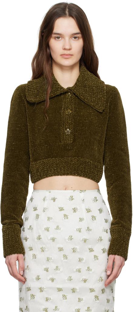 CECILIE BAHNSEN Khaki Calla Sweater