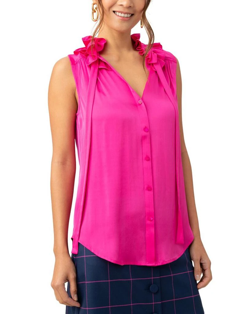 Trina Turk Cinzia Silk-Blend Top 1