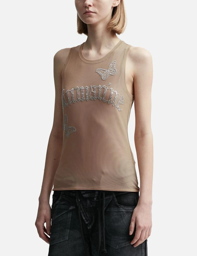 Blumarine BUTTERFLY MESH TANK TOP 2