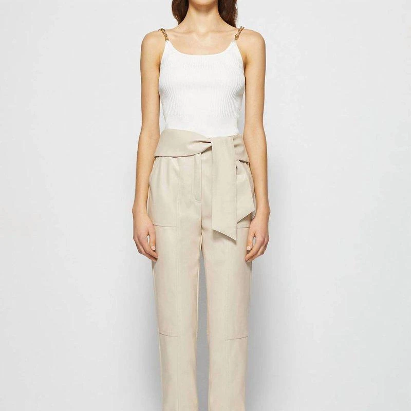 SIMKHAI Tessa Vegan Leather Tie Waist Pant 1