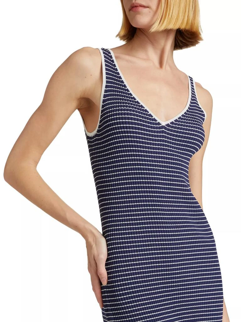 Staud Dana Striped Body-Con Midi-Dress 6
