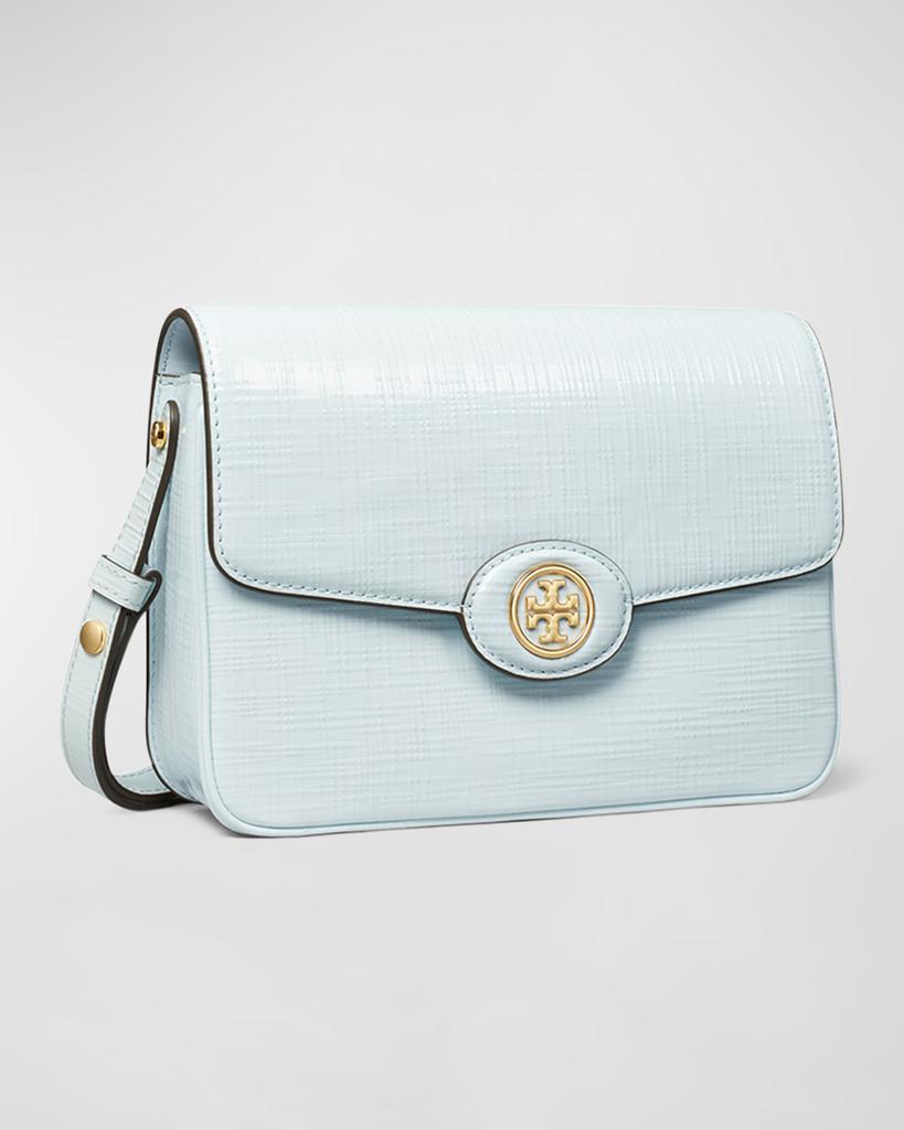 Tory Burch Robinson Crosshatched Leather Convertible Shoulder Bag